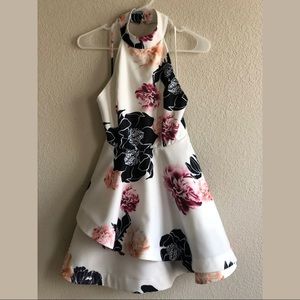Women’s, Dress, Windsor, Small, White with floral print